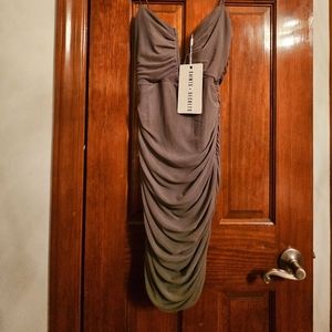 Ruched mini cocktail dress